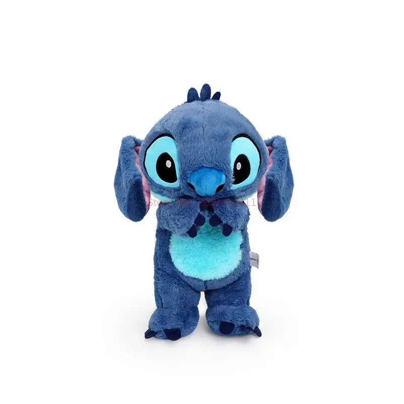 28cm Disney Stitch Anime Plush Doll With Lighting Music Airbag Kawaii Appease Toy Baby To Soothe Sleep Peluche For Kids Gift