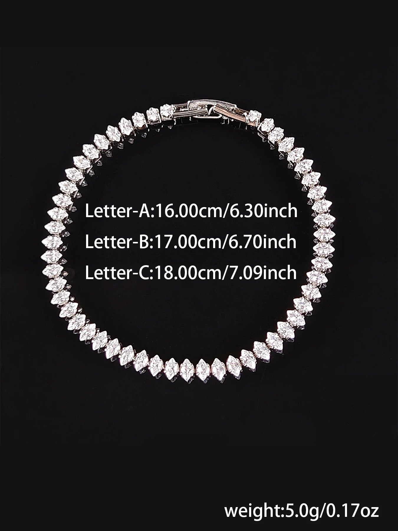 2024 New Marquise Oval Square Cut Luxury Silver Color on Hand Tennis Bracelet Bangle for Women Party Gift Jewelry S7062