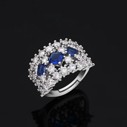 2025 New 4-piece Ring Cubic Zirconia Bridal Wedding Jewelry Set, Dubai Nigeria Crystal Wedding Jewelry Set