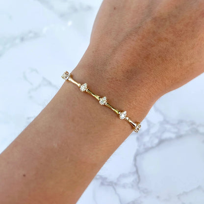 2025 Hot Selling Fashion Women Jewelry Set Gold Color 5A CZ Tear Drop Dog Bone Charm Link Chain Choker Necklace Bracelet