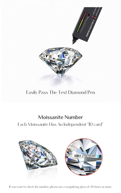 MODIAN 5 Sizes D Color Moissanite Earrings 925 Sterling Silver Sparkling Luxury Stud Earrings For Women Wedding Fine Jewelry