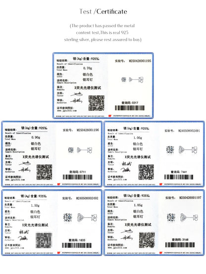 MODIAN 5 Sizes D Color Moissanite Earrings 925 Sterling Silver Sparkling Luxury Stud Earrings For Women Wedding Fine Jewelry