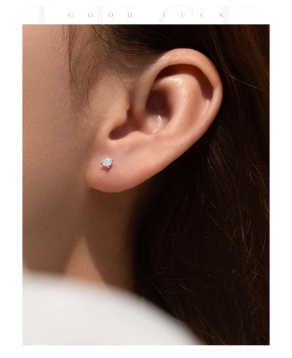 MODIAN 5 Sizes D Color Moissanite Earrings 925 Sterling Silver Sparkling Luxury Stud Earrings For Women Wedding Fine Jewelry