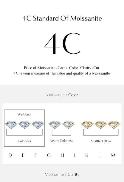 MODIAN 5 Sizes D Color Moissanite Earrings 925 Sterling Silver Sparkling Luxury Stud Earrings For Women Wedding Fine Jewelry