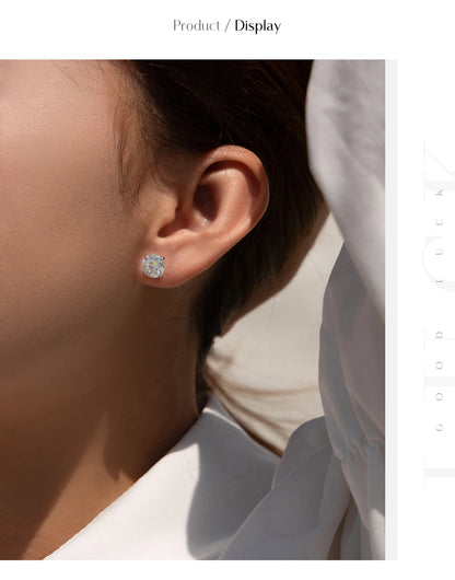 MODIAN 5 Sizes D Color Moissanite Earrings 925 Sterling Silver Sparkling Luxury Stud Earrings For Women Wedding Fine Jewelry