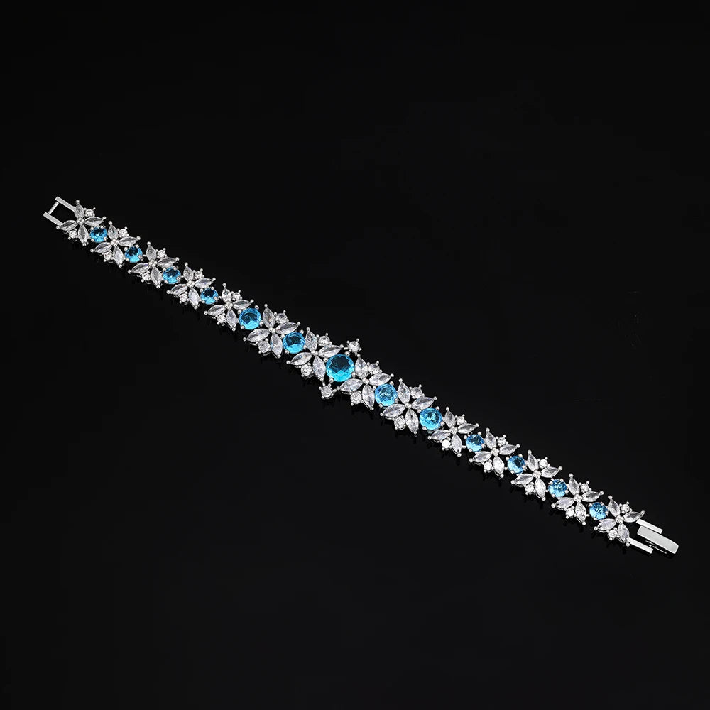 2025 New 4-piece Ring Cubic Zirconia Bridal Wedding Jewelry Set, Dubai Nigeria Crystal Wedding Jewelry Set